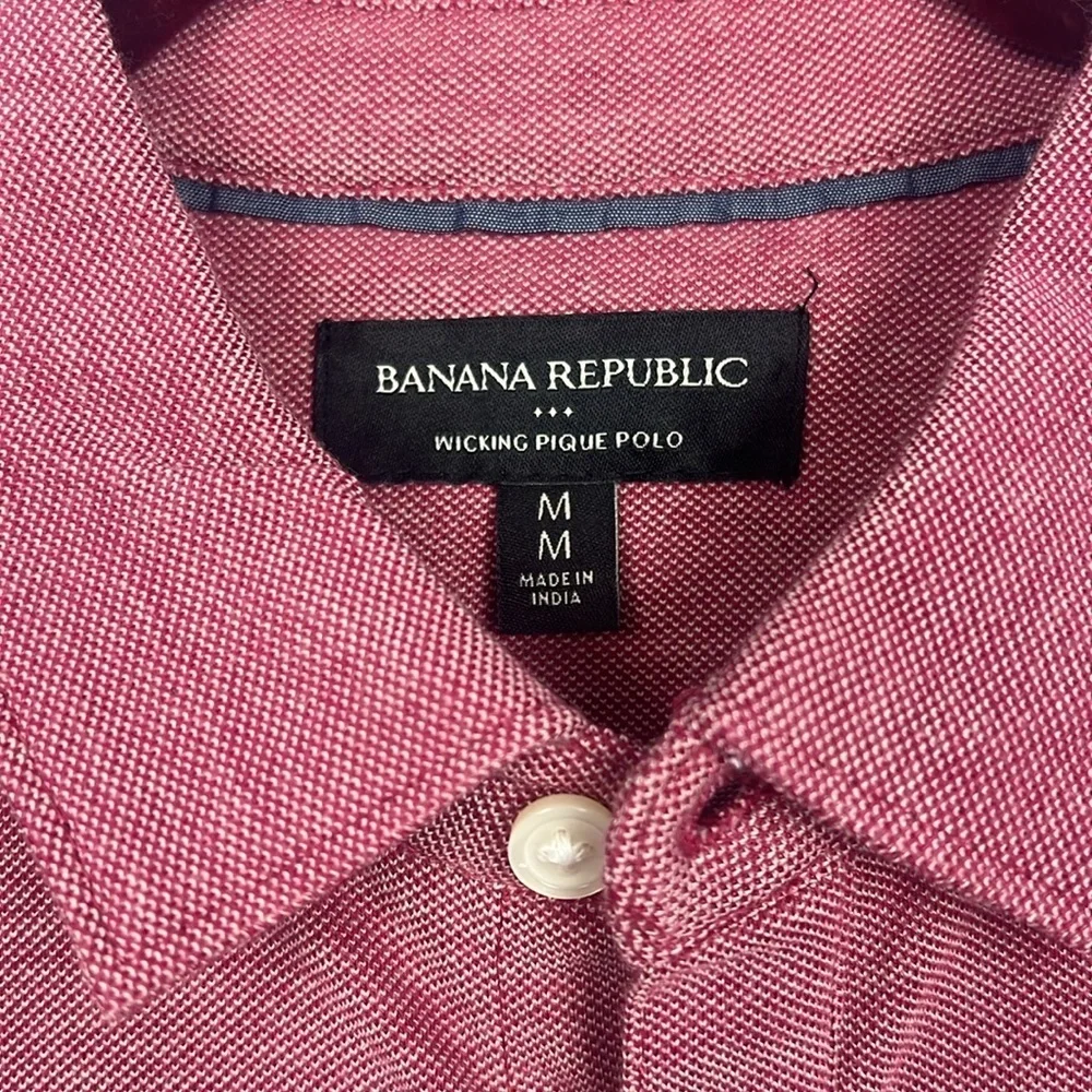 Banana Republic wicking pique polo medium cotton short sleeve men’s polo